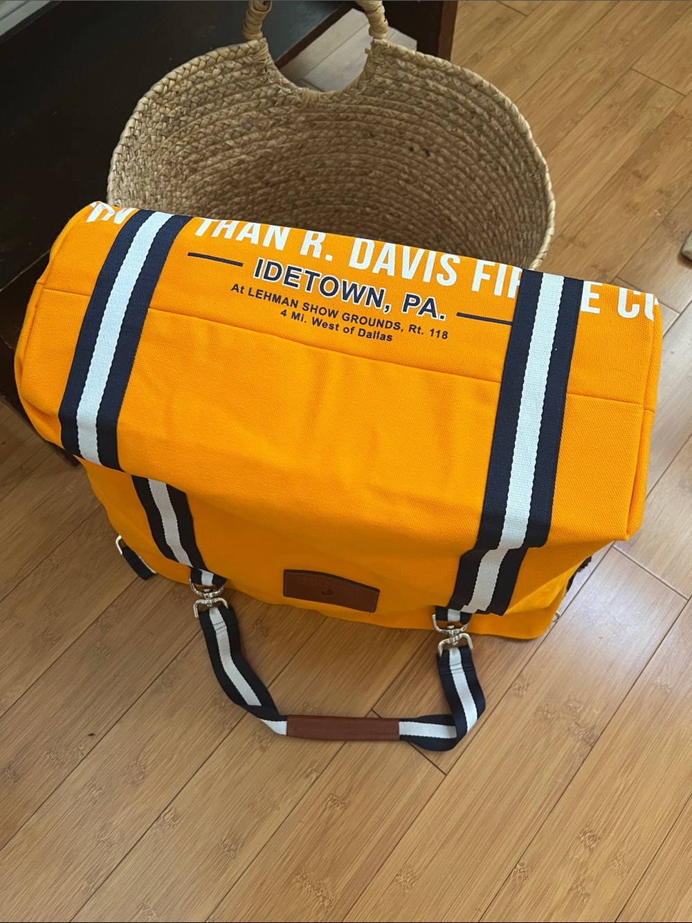 Rebecca Ray Mary Ann Horse Show Tote in orange Equestrian Dallas Pa. - Picture 5 of 11